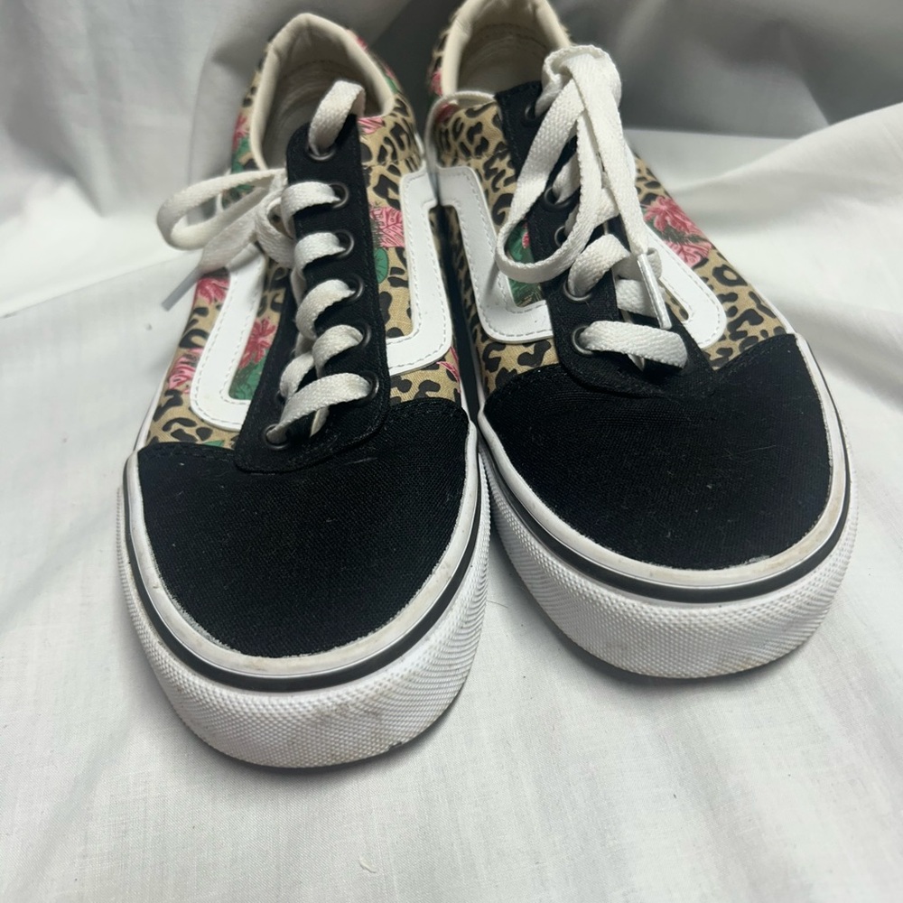 Vans Women's Old Skool Ward Cheetah Tropical Floral Print Shoes Size 6.5 - Picture 6 of 10